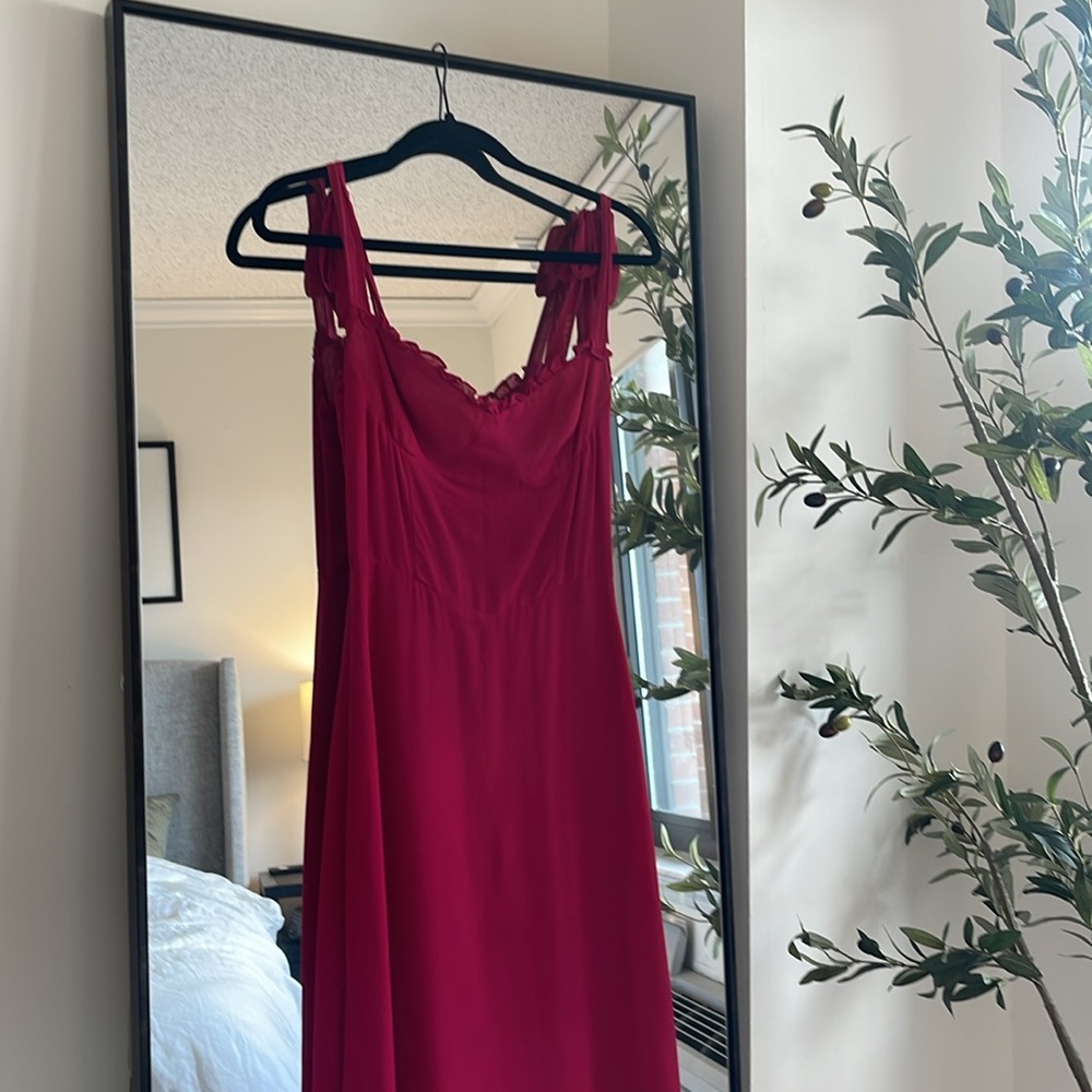 Reformation Nikita Dress - Rhubarb